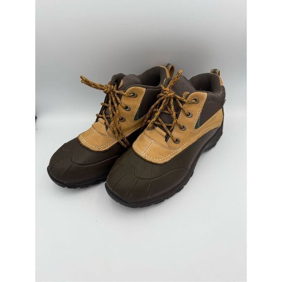L.L. Bean Mens Tan Brown Leather Low Waterproof Dri Lex Duck Boots Size 10 - Picture 3 of 9